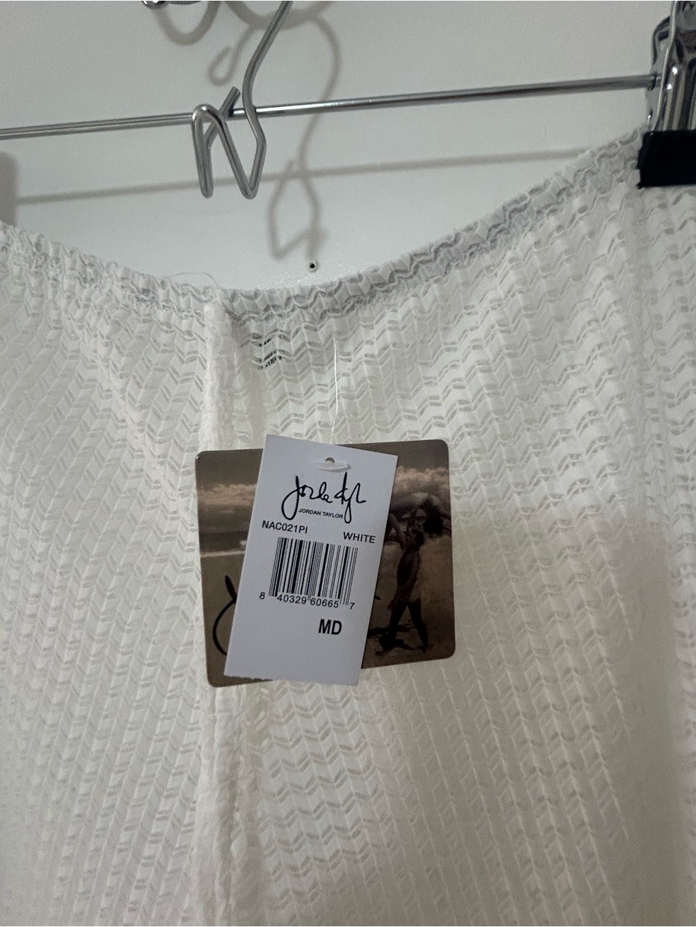 Jordan Taylor White Waffle Knit Pants - Picture 4 of 9